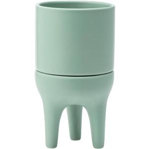 Napco Imports Indoor Outdoor Plant Succulent Herb Flower Pot with Footed Saucer 5.75 Inch