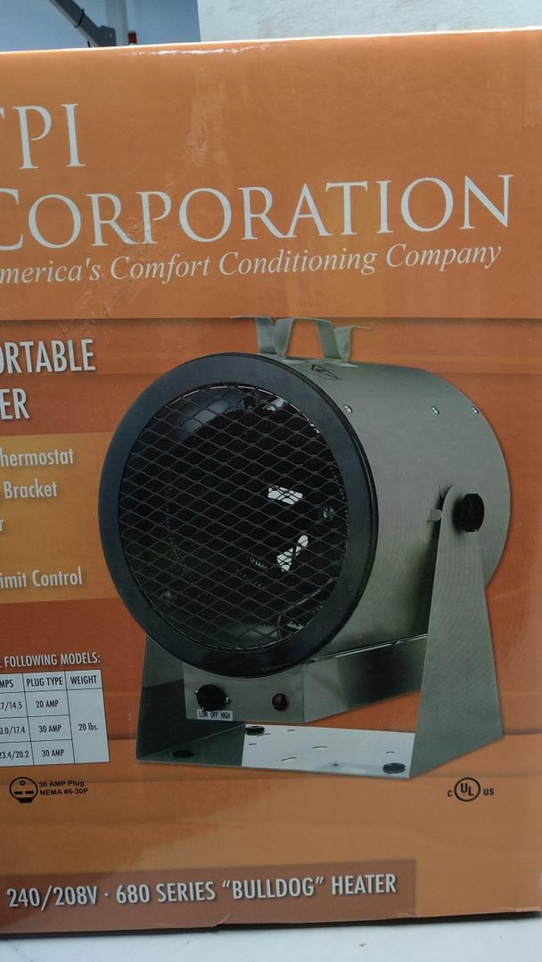 TPI Corporation HF685TC Fan Forced Portable Heater, 4800/3600W, 240/208V