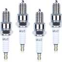 F6TC Spark Plug for NGK BP6ES and for Champion N9YC - Adefol 4 Pack F6TC Spark Plugs Fit for GX160 GCV160 GX100 GX120 GX200 GX240 GX270 GX340 GX390 Series Lawnmower Engine Sparkplug