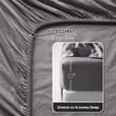 SONORO KATE 100% French Pure Linen Sheets, Breathable and Durable Linen Full Size Sheets, Anti-Tear Linen Bed Sheets, Machine Washable, 16 Inch Deep Pocket - 4 Piece (Dark Grey, Full)