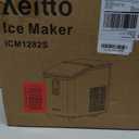 Aeitto Ice Maker Countertop 26lbs/24H, Ice Machine 8 Ice Cubes Ready in 6 Mins, 2 Sizes of Bullet Ice Portable Ice Makers with Basket & Scoop, Auto Self-Cleaning for Home/Kitchen/Office Stainless