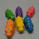 6 Pack 4 Inch Mini Latex Dog Squeaky Toys Polka Dot Piglet Pig Dog Toy for Mimi Small Dogs (Red & Orange & Yellow & Green & Blue & Purple)