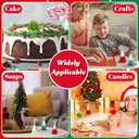 Suclain 4 Pcs Christmas Tree Candle Mold 3D Tree Shaped Silicone Mold Xmas Pine Molds for Candle Making with 100 Pcs Wicks for Wax Soap Clay Craft Cake DIY Home Party Decoration (Classic Style)
