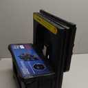 2 Step Folding Stool Non Slip 250 lb Capacity Foldable Step Stool 8 and 17 Inch Dual Height Portable Foot Stool for Kitchen Bathroom Black