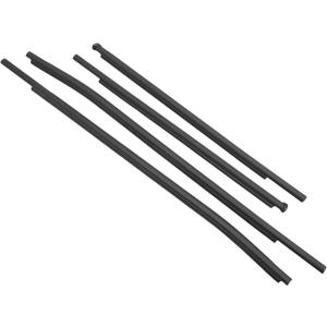 Motoforti Weatherstrip Window Seal, Window Trim Seal Belt, for Toyota Hilux 2015, PVC, No.681600K010/681800K010/682100K010/682300K010, Black, 4pcs