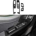 Youtaiche Car Front Window Lift Switch Panel Sticker ABS Carbon Fiber Cover Interior Trim Decal for Ford F150 2021 2022 2023 2024 Accessories