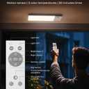 FULEN 2 Pack Rechargeable Motion Sensor Ceiling Light Upgraded, Cordless Closet Light with 12000mAh Battery, LED Shower Light for Bathroom,Pantry,Porch,Garage,3000K/4500K/6000K, Remote Control