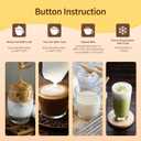 4 in 1 Electric Milk Frother: 10oz/350 mL Large Capacity Electric Milk Steamer for Hot and Cold Milk Froth - Automatic Milk Frother & Warmer for Latte, Cappuccinos, Macchiato, Hot Chocolate