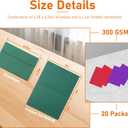 2 x 10 Assorted Colors Blank Cards and Envelopes 4 x 6 Heavyweight Folded Cardstock and A4 Printable Envelopes Self Seal 20 packs for Christmas, Wedding Invitations, Thank You Cards, Birthday (Multicolor)