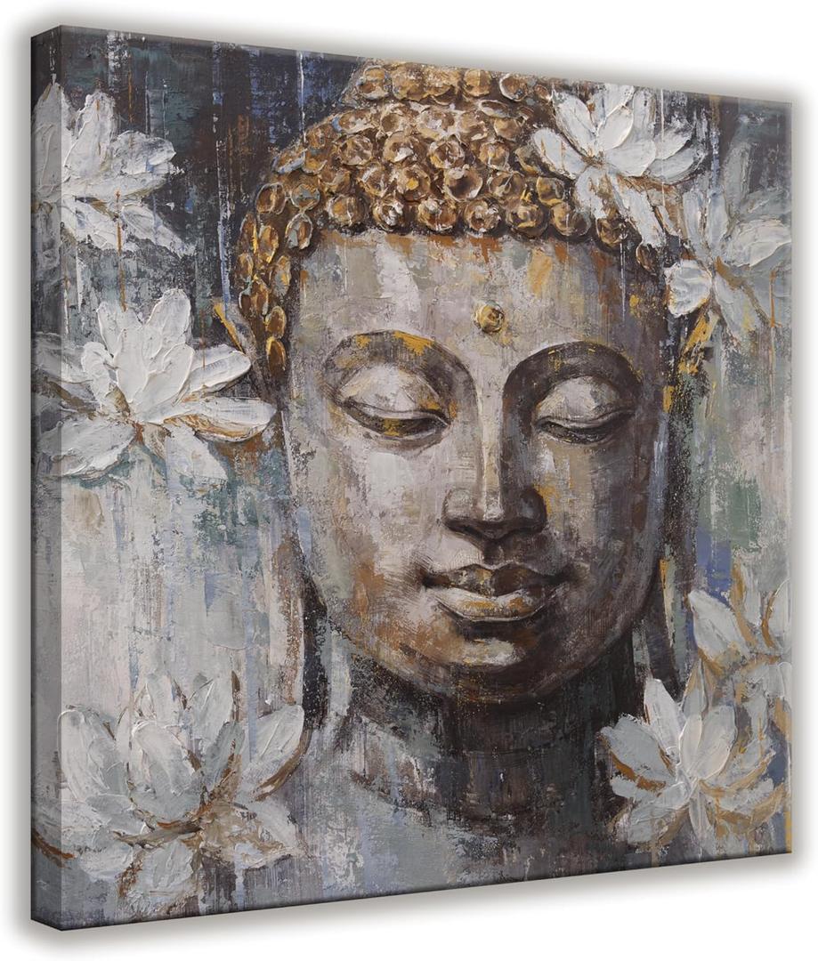 48x32  TAIJXAGSG Canvas Wall Art Decor Buddha Art Print Modern Home Decor for Living Room, Bedroom, Office