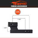 84128 Hitch Extender - 2" Receiver with 4" Drop or Rise, 7-3/4" & 9-3/4" Extension - 2" Shank Hitch Adapter, 7500lbs Weight Capacity - Matte Black Finish