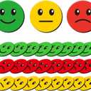60 Pcs 1 Red Green Yellow Smiley Face Magnets, Colored Magnetic Dots for Whiteboard, Refrigerator, Office, Classroom (60, Red/Green/Yellow-Colors)