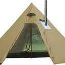4 Persons 5lb Lightweight Tipi Hot Tents with Stove Jack, 7'3" Standing Room, Teepee Tent for Hunting Family Team Backpacking Camping Hiking, Large
