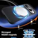 Strong Magnetic for Google Pixel 9/9 Pro Case Compatible with MagSafe [2024 Upgraded] [Dual Layer Heavy Duty] [Military Shockproof] Rugged for Google Pixel 9/9 Pro Phone Case Slim,Black