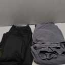 UNIQUEBELLA Men's Thermal Underwear Sets Top & Long Johns Fleece Sweat Quick Drying Thermo Base Layer (X-Large, 2set Black Grey)