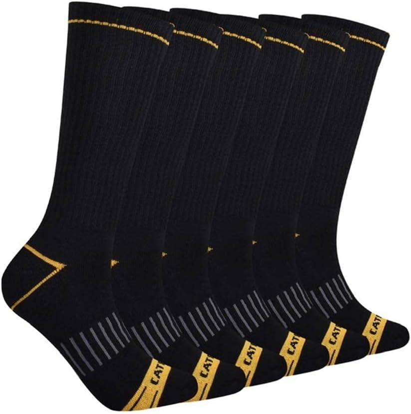CAT mens 6-pack Half Cushioned Crew Socks (Large)