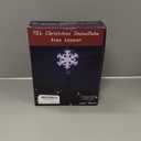 Dazzle Bright Snowflake Christmas Tree Topper, 9 inch Christmas Tree Topper Ornament with 15 White LED Lights, Lighted Tree Topper Christmas Decorations for Xmas Indoor Holiday Decor