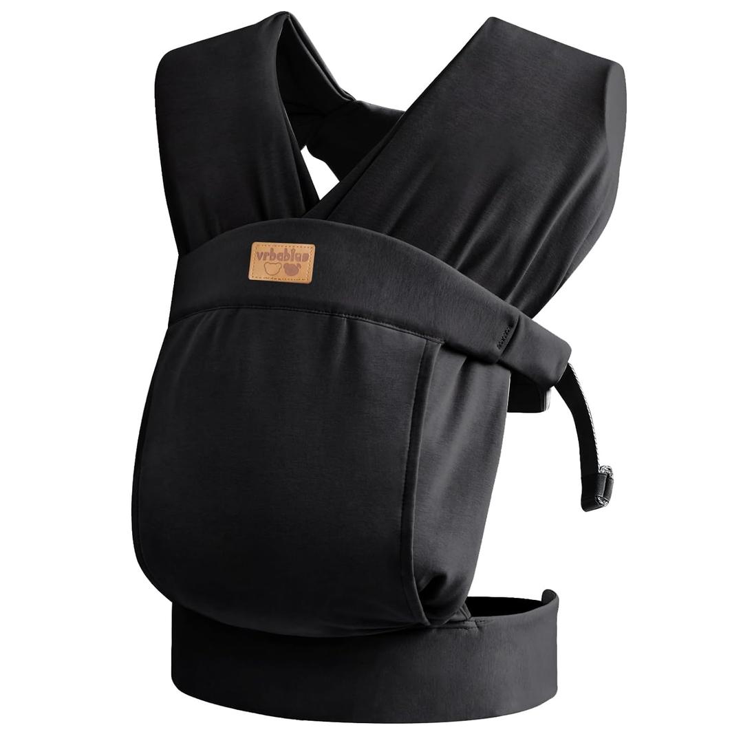 Baby Wraps Carrier Sling, Baby Carrier for Newborns and Toddlers,Skin-Friendly and Soft Front Baby Carrier Wrap Perfect Newborn Gifts (Cotton, Black)