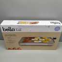 bella 12" x 22" Electric Griddle with EverGood Ceramic Nonstick Coating, Removable Temperature Probe, Dishwasher-Safe Drip Tray & Cool Touch Handles, Cook up to 15 Eggs, 1500 Watt, Oatmilk