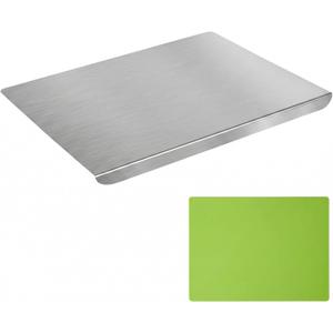 Stainless Steel Cutting Board with Lip, Extra Large Non Toxic 304 Metal Cutting Board for Kitchen, Non-Slip Mat Included, Chopping Board for Meat Veggies Dough Baking, 23.6" x 19.7"