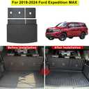 Cargo Liner Fits for Ford Expedition Max/Lincoln Navigator L 2018-2024, All Weather Back Seat Cover Trunk Cargo Mat for Expedition Accessories (Backrest Mat+Trunk Mat)(Only for Max & L)