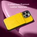 Bemal for iPhone 15 Pro Wallet Case, Built-in Card Holder, RFID Blocking, PU Leather Kickstand, Magnetic Closure, Durable Shockproof Phone Cover for Women and Men, 6.1", Yellow