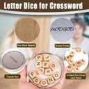 2 Set – The Crossword Dice Game Set, Wooden Letter Dice –Dice Game,Word Dice,Travel Game, Fun Multiplayer Word Game for Travel, Camping, and Family Night, with Portable Storage Boxes