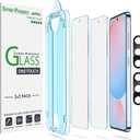 amFilm Auto-Alignment OneTouch for Samsung Galaxy S24 FE 6.7'' Screen Protector + Camera Lens Protector,Tempered Glass,30 seconds Installation, Bubble Free, Case Friendly, Anti-Scratch [2+2 Pack]