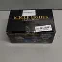 White Christmas Lights Outdoor - 33ft 400 LED Icicle Lights for Outside House, Twinkle Outside Lights Plug in 8 Modes Timer Waterproof for Patio Window Holiday Wedding Party Pathway Indoor Decorations