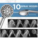 MakeFit Dual Filtered Rain Shower Head Combo, Handheld Shower Head with Adjustable Bar - Rainfall Shower Head And Showerhead with Filter for Hard Water - Removes Chlorine
