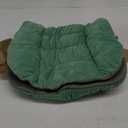 Plush Chair Pad with Ties Rocking Chair Cushion Soft Seat Pad for Dorm Desk Chair (Green)