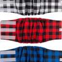 CuteBone Dog Diapers Male Washable Belly Band for Male Dogs Wraps 3pcs a Pack DM27XL