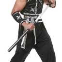 ReneeCho Ninja Costume Men Halloween Swordsman Outfit Japanese Dragon Ninja Costume Kawaler Adult (Large)