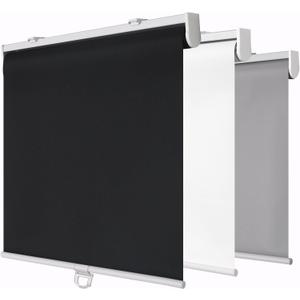 SHADEMOON Cordless Blackout Window Roller Shades, Room Darkening Spring System Indoor Blinds, Pull Down Thermal Insulated Fabric for Home and Office (Black, Width 32", Height 72") (32"W x 72"H)