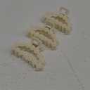 3pcs Pearl Hair Clips for Women: Elegant Beaded Claw Clips with Strong Hold - for Daily Use, Parties & Weddings, Easy-to-Use Cute Accessories for Thick or Thin Hair