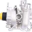 Aluminum Water Pump Kit Compatible with Audi A3 A4 A5 A6 Q3 Q5 TT A4 Allroad & VW Passat Jetta Golf CC T-iguan GTI Eos Beetle 2.0T TSI EngineOE 1312460 06H121026DR 06H121026AF 06J121026R Set of 9