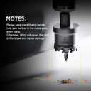 Mollom (7-3/4''|197mm) Heavy Duty Carbide Hole Saw with 2 Pilot Drill Bits, Hole Cutter cuts Stainless Steel, mild Steel, Iron, Copper, Brass, Plastic