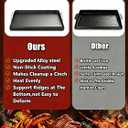 2026 Advanced Portable Steel Griddle, Griddle for Gas Grill, Non-Stick Coating, Universal Flat Top for Gas Grill/Stove/Oven/Campfire, Ergonomic Handle & Easy Clean for Outdoor BBQ & Camping, 23"x16"