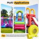Bounce House Blower, 380W 0.51HP Powerful Inflatable Blower Portable Air Blower for Inflatables, Bouncy Castle, Jumper, Water Slide, Bounce House, Leaf Blower Corded