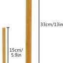 Rustic Bamboo Paper Towel Holder, Standing Paper Towel Organizer Roll Dispenser Paper Hanger Rack for Kitchen Countertop & Dining Table (Upgrade-Round)