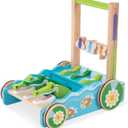 Melissa & Doug First Play Chomp and Clack Alligator Wooden Push Toy and Activity Walker