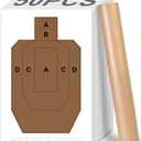 50-Pack 23" x 35" Practice Paper Targets - Crease-Free Rolled Packaging Heavy-Duty 100g Paper Silhouette Shooting Targets Pistol, Rifle, Handgun, Shotgun Shooting Range Training Practice, 35x23 Inch