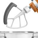 KITCHPOWER 4.5-5 Quart Flex Edge Beater for KitchenAid Tilt-Head Stand Mixers White