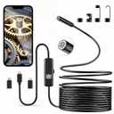 Endoscope Camera with Light, Single-Lens 1920P HD Borescope with 8 Adjustable LED Lights, Endoscopic Visualizer for iPhone & Android, 16.4ft Semi-Rigid Boroscope Inspection Tool (Black)