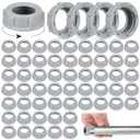 Pushglossy 100 Pcs Plastic Insulating Bushing Threaded Electrical Bushings for Emt, Rigid or Imc Conduit Fitting (1-1/2 Inch)