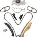 Engine Timing Chain Kit Water Pump Fit for Ford Flex Taurus Edge/Explorer/Police 2011-2019 3.5L 3.7L for MKS MKX MKZ 2001-2006 3.7L Replace AT4Z-6268-A