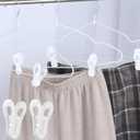 SHENLIU 100 Pack Multi-Purpose Hanger Clips for Hangers, 2.75 Inch White Plastic Clothing Clips for Skirt Pant Hangers Ideal for Jeans, Skirts, Sweaters & Pant