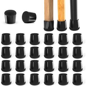 24PCS Silicone Chair Leg Floor Protectors, Chair Leg Caps Protectors Covers with 360 Wrapped Felt Pads Bottom Reduce Noise and Scratch-Resistant for Hardwood Tile Floors, Fits 0.8"-1"