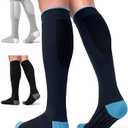 FuelMeFoot 3 Pack Compression Socks For Women Men Knee High Socks 15-20mmHg hospital socks pretty cloth length ladies 9-12 stuffers valentines necessities