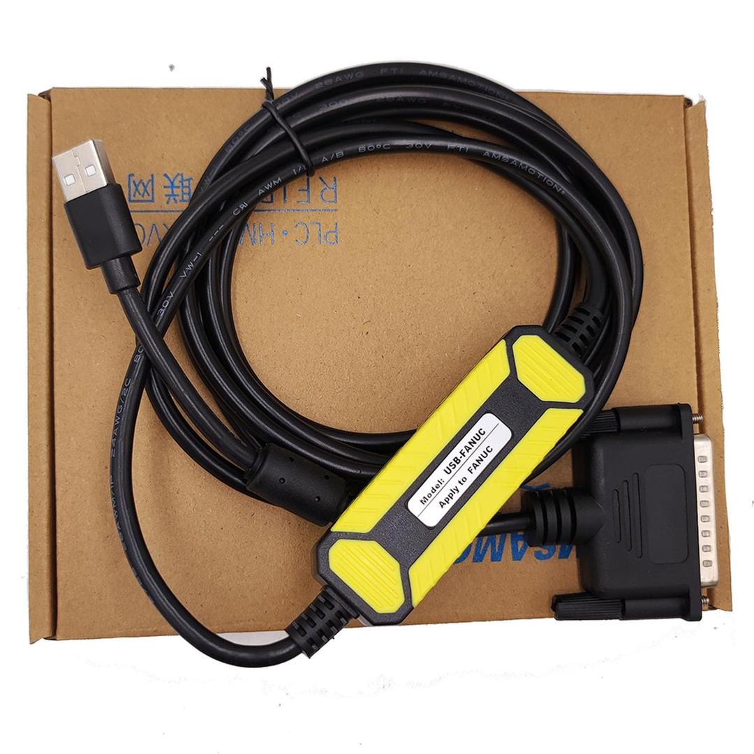 USB-FANUC RS232 Data Transfer USB Convert DB25 Pin Download Cable for CNC Fanuc